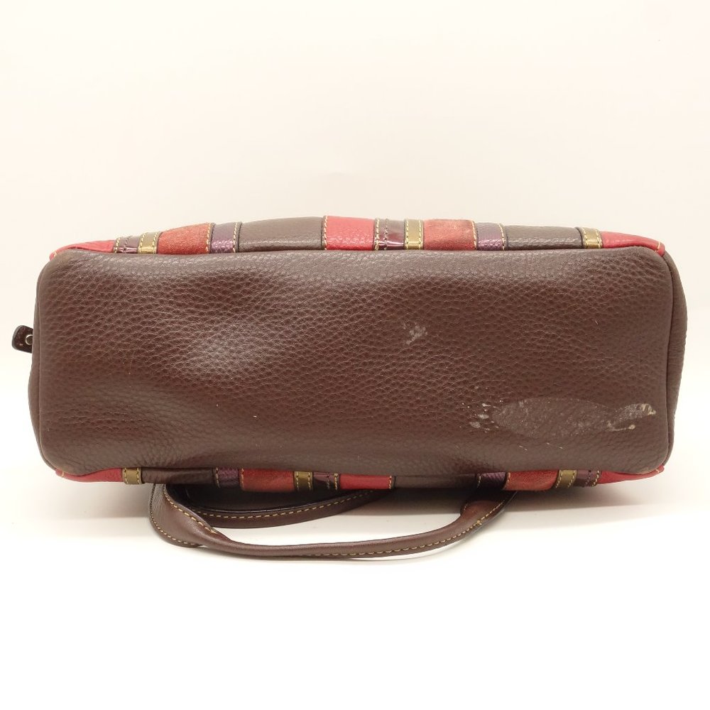 Fossil Multi Color Striped Leather Shoulder Bag - image 4